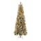 7.5ft. Pre-Lit Glittery Bristle® Slim Pine Artificial Christmas Tree, Clear Lights